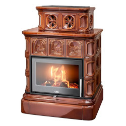 Kachlová kamna ABX Karelie exklusive ,FOREST,, kachlový sokl, Hnědá